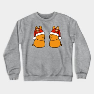 Pair of Christmas Santa Bunnies Crewneck Sweatshirt